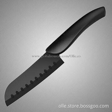 Blade Hollow Ground Nonstick Santoku Knife